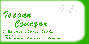 istvan czuczor business card